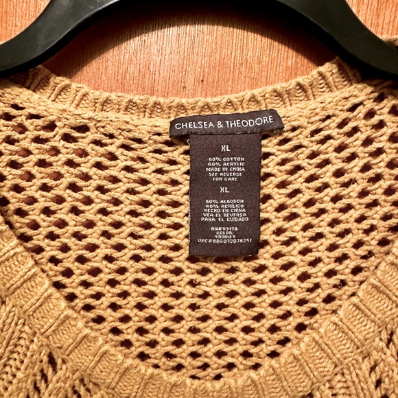 Mustard yellow knit sweater, size xl - Picture 2 of 3